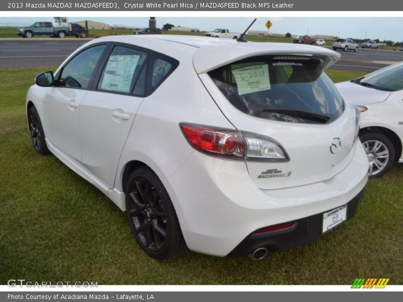 Crystal White Pearl Mica / MAZDASPEED Black MPS Leather 2013 Mazda MAZDA3 MAZDASPEED3