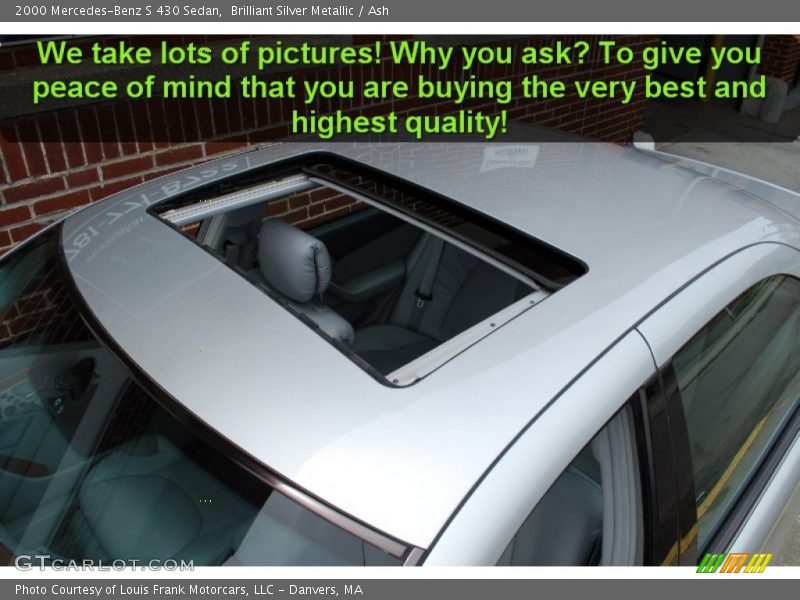 Brilliant Silver Metallic / Ash 2000 Mercedes-Benz S 430 Sedan
