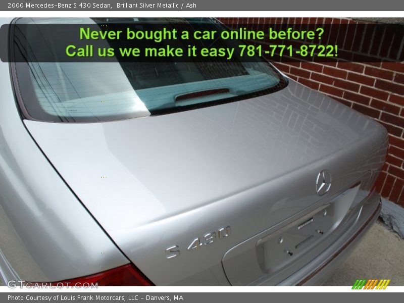 Brilliant Silver Metallic / Ash 2000 Mercedes-Benz S 430 Sedan