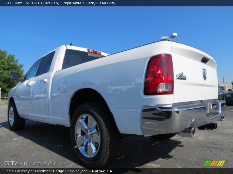 Bright White / Black/Diesel Gray 2013 Ram 1500 SLT Quad Cab