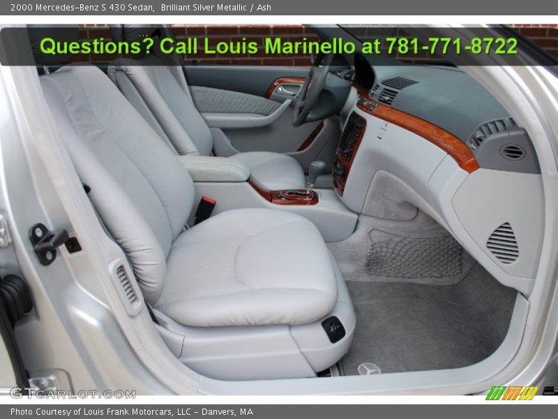 Brilliant Silver Metallic / Ash 2000 Mercedes-Benz S 430 Sedan
