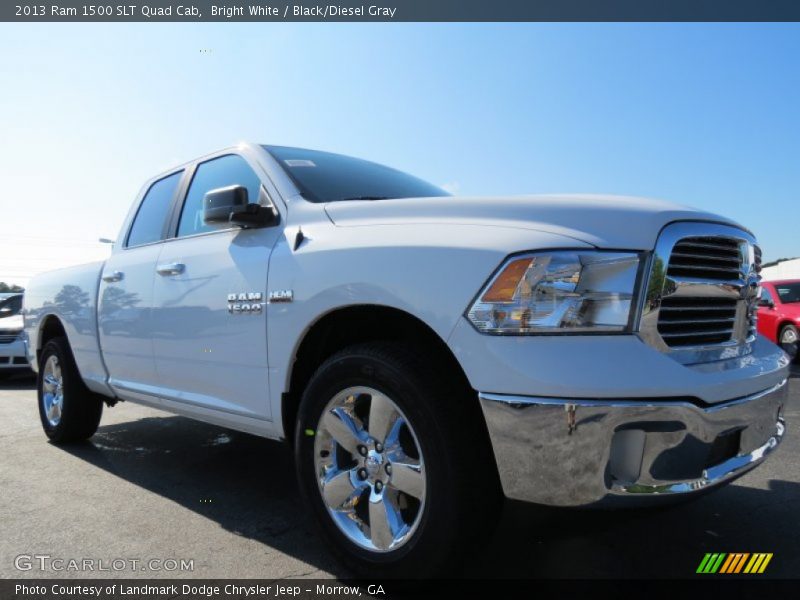 Bright White / Black/Diesel Gray 2013 Ram 1500 SLT Quad Cab
