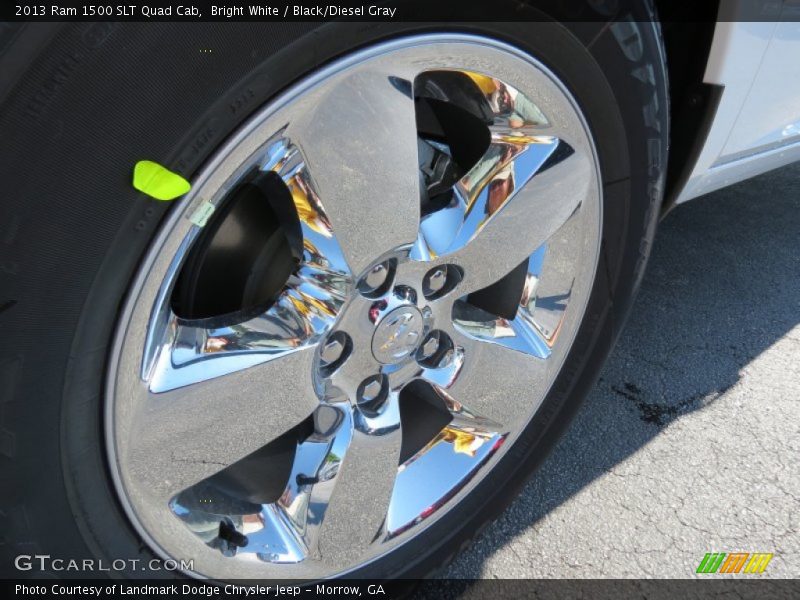 Bright White / Black/Diesel Gray 2013 Ram 1500 SLT Quad Cab