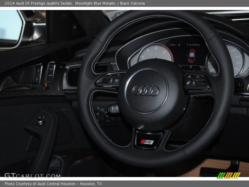 Moonlight Blue Metallic / Black Valcona 2014 Audi S6 Prestige quattro Sedan
