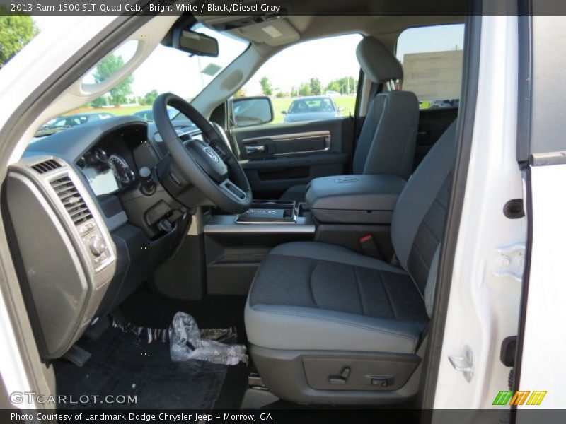 Bright White / Black/Diesel Gray 2013 Ram 1500 SLT Quad Cab