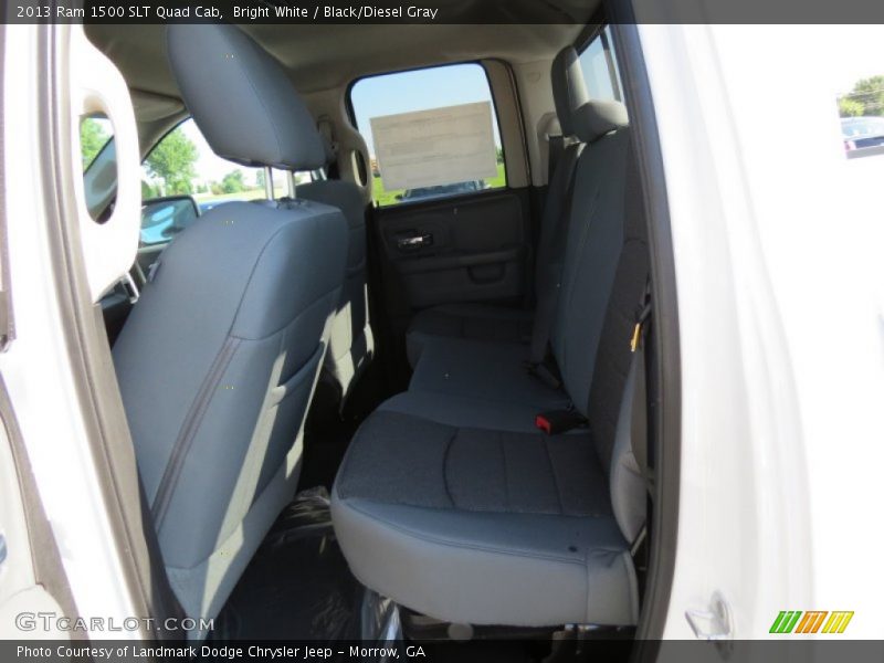 Bright White / Black/Diesel Gray 2013 Ram 1500 SLT Quad Cab