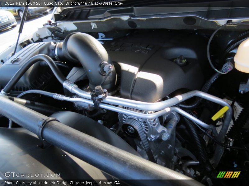 Bright White / Black/Diesel Gray 2013 Ram 1500 SLT Quad Cab