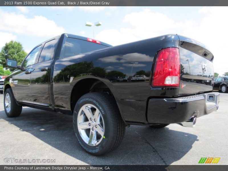 Black / Black/Diesel Gray 2013 Ram 1500 Express Quad Cab