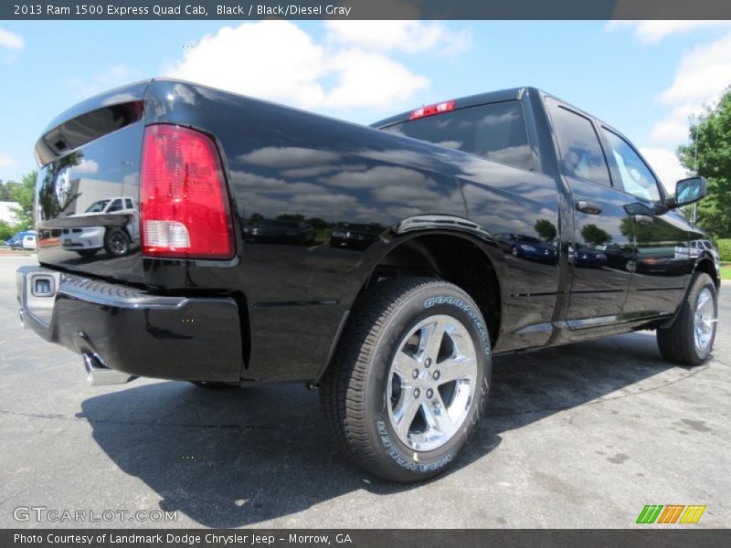 Black / Black/Diesel Gray 2013 Ram 1500 Express Quad Cab