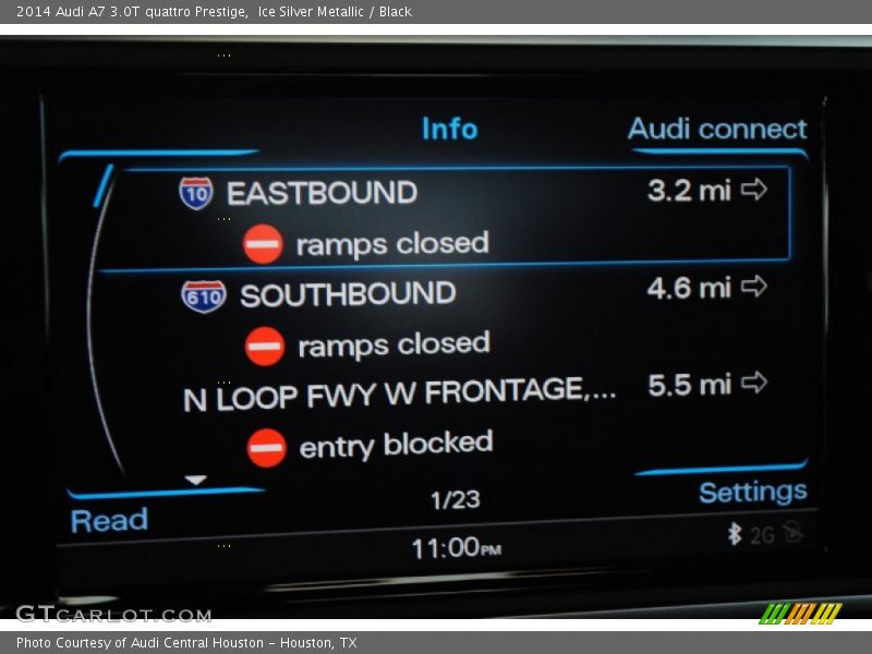 Ice Silver Metallic / Black 2014 Audi A7 3.0T quattro Prestige