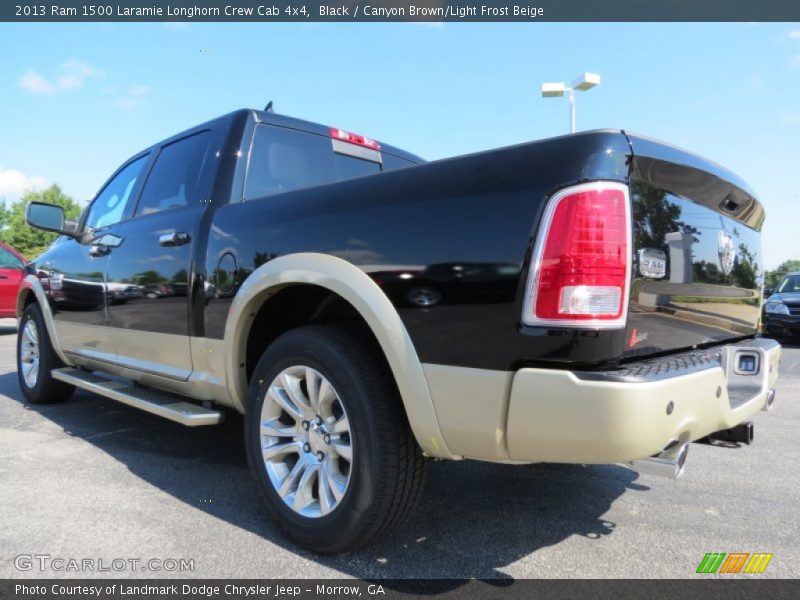 Black / Canyon Brown/Light Frost Beige 2013 Ram 1500 Laramie Longhorn Crew Cab 4x4