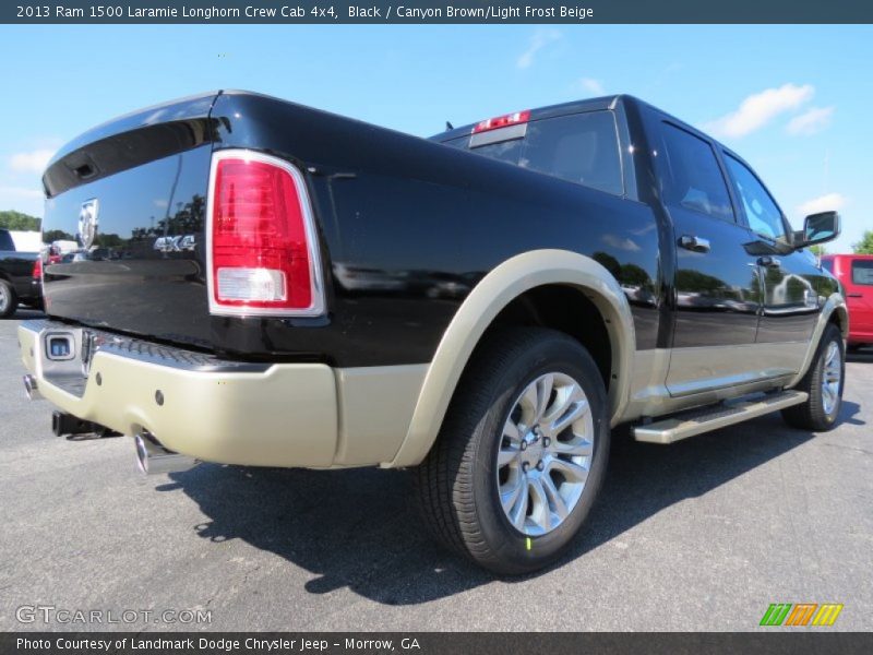 Black / Canyon Brown/Light Frost Beige 2013 Ram 1500 Laramie Longhorn Crew Cab 4x4