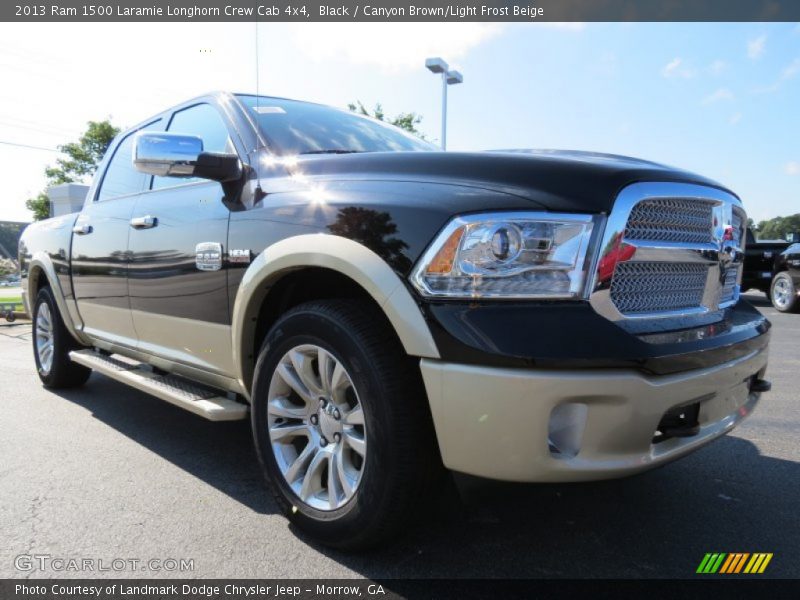 Black / Canyon Brown/Light Frost Beige 2013 Ram 1500 Laramie Longhorn Crew Cab 4x4
