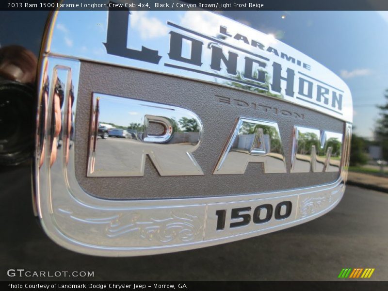 Black / Canyon Brown/Light Frost Beige 2013 Ram 1500 Laramie Longhorn Crew Cab 4x4