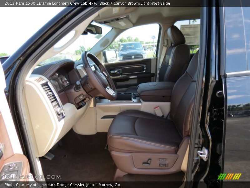 Black / Canyon Brown/Light Frost Beige 2013 Ram 1500 Laramie Longhorn Crew Cab 4x4