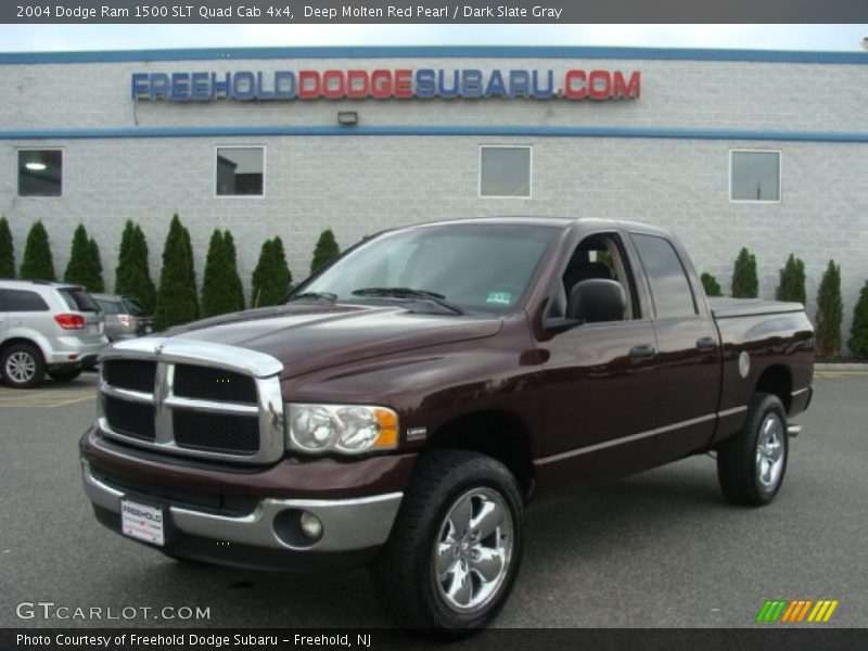 Deep Molten Red Pearl / Dark Slate Gray 2004 Dodge Ram 1500 SLT Quad Cab 4x4