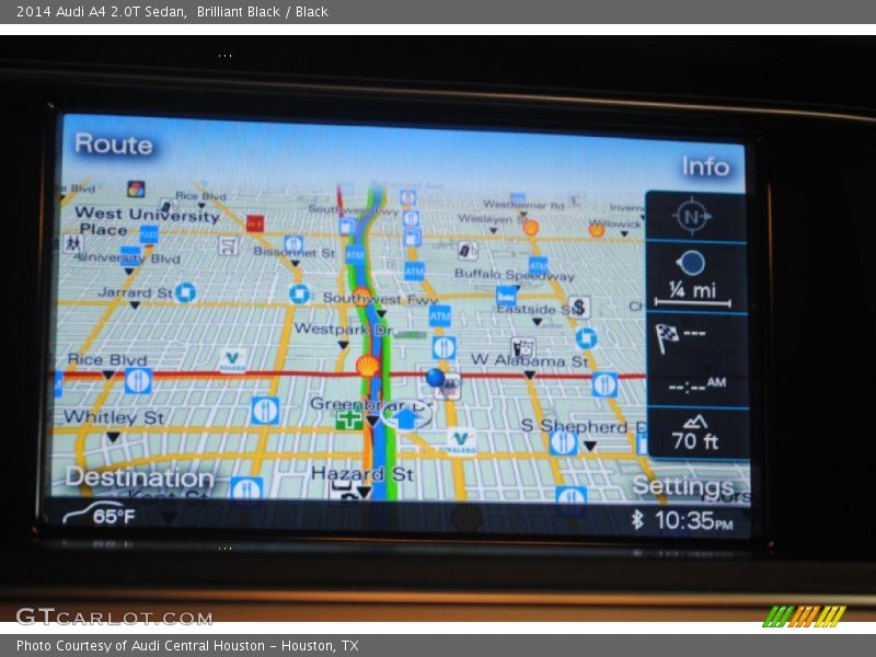 Navigation of 2014 A4 2.0T Sedan