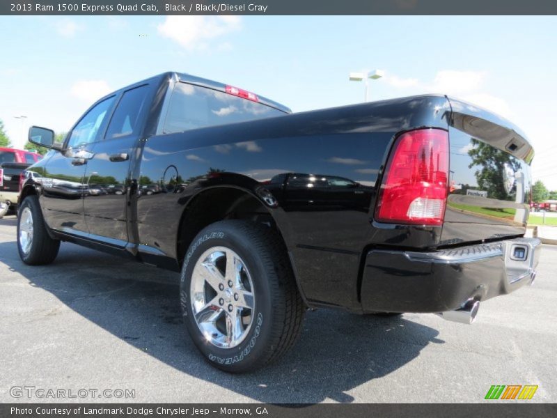 Black / Black/Diesel Gray 2013 Ram 1500 Express Quad Cab