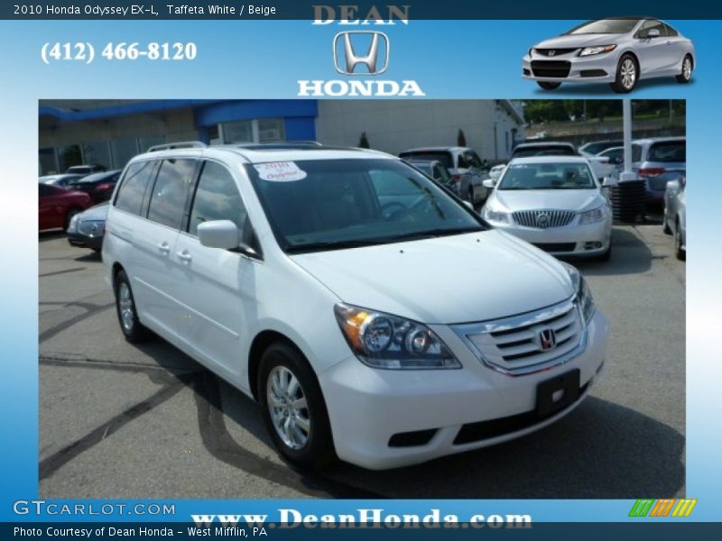 Taffeta White / Beige 2010 Honda Odyssey EX-L