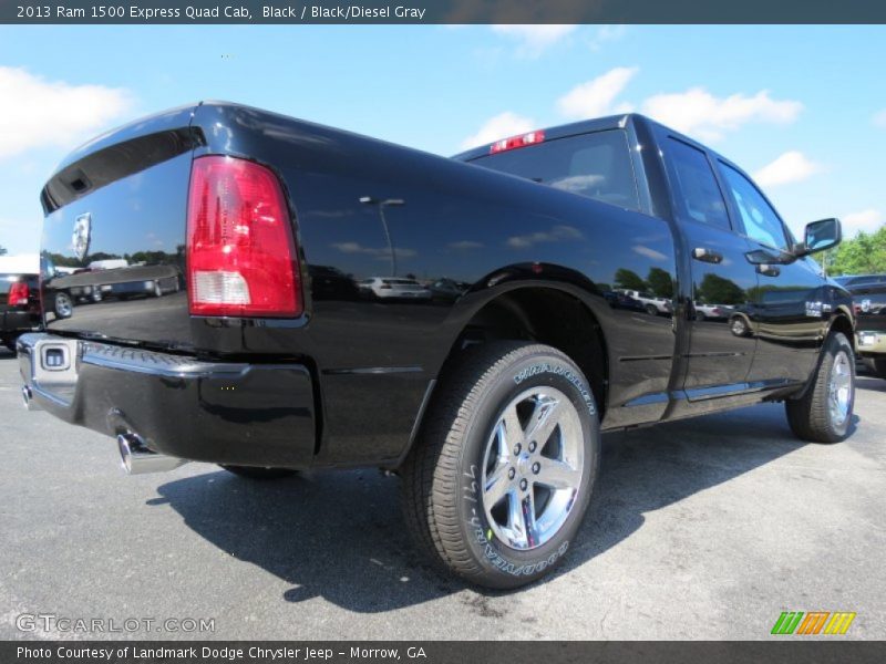Black / Black/Diesel Gray 2013 Ram 1500 Express Quad Cab