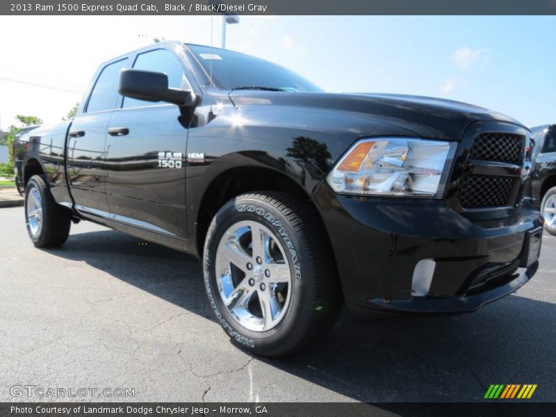 Black / Black/Diesel Gray 2013 Ram 1500 Express Quad Cab