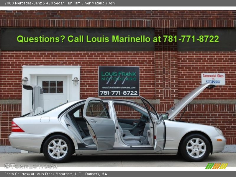 Brilliant Silver Metallic / Ash 2000 Mercedes-Benz S 430 Sedan