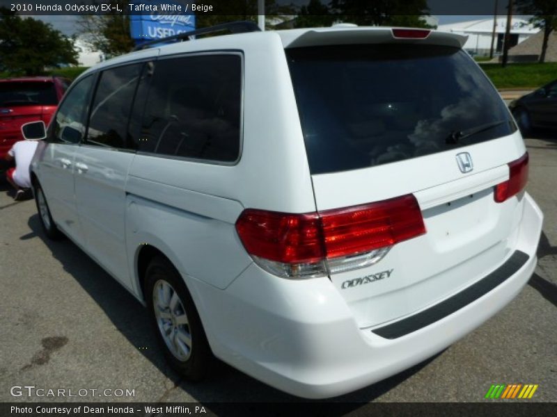 Taffeta White / Beige 2010 Honda Odyssey EX-L