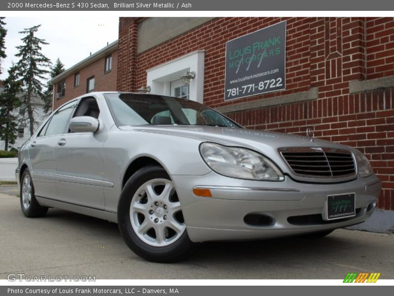 Brilliant Silver Metallic / Ash 2000 Mercedes-Benz S 430 Sedan