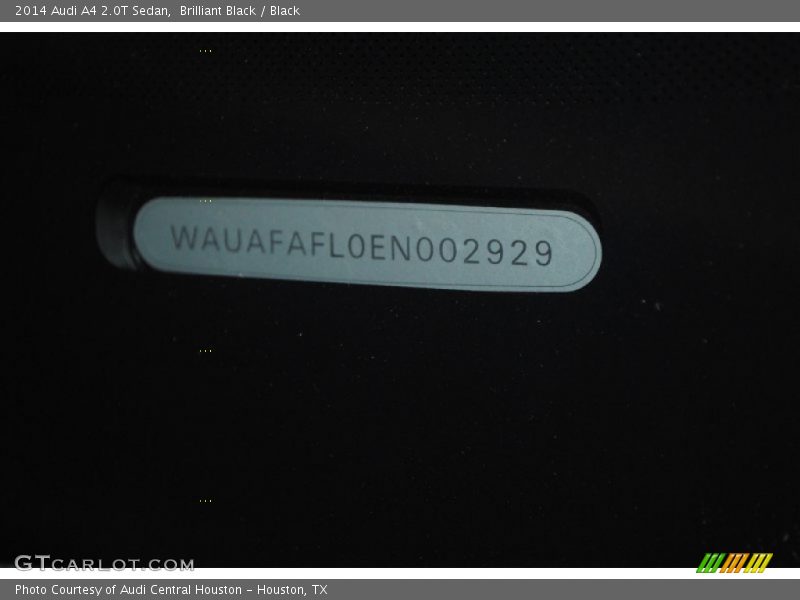 Brilliant Black / Black 2014 Audi A4 2.0T Sedan