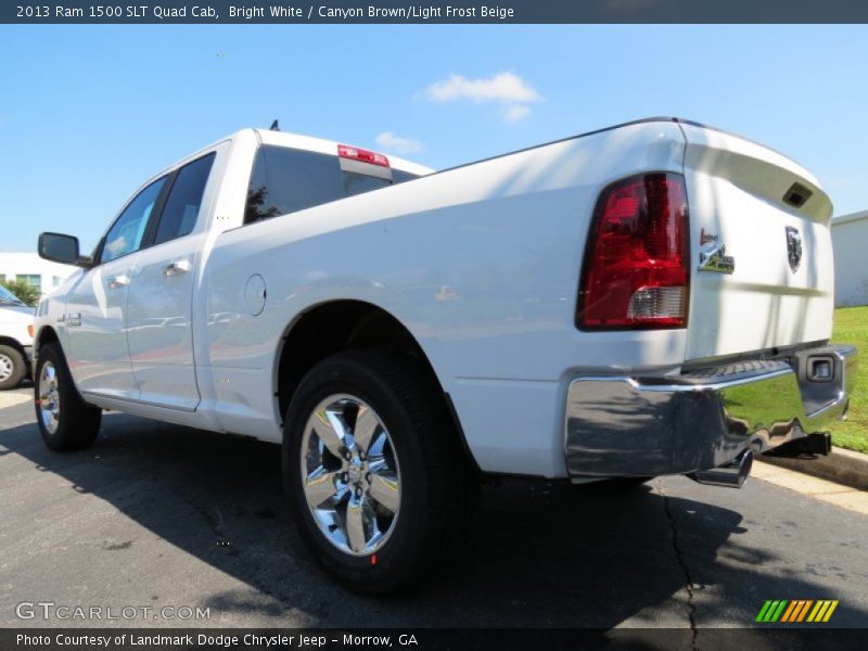 Bright White / Canyon Brown/Light Frost Beige 2013 Ram 1500 SLT Quad Cab