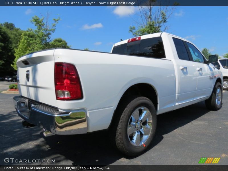 Bright White / Canyon Brown/Light Frost Beige 2013 Ram 1500 SLT Quad Cab