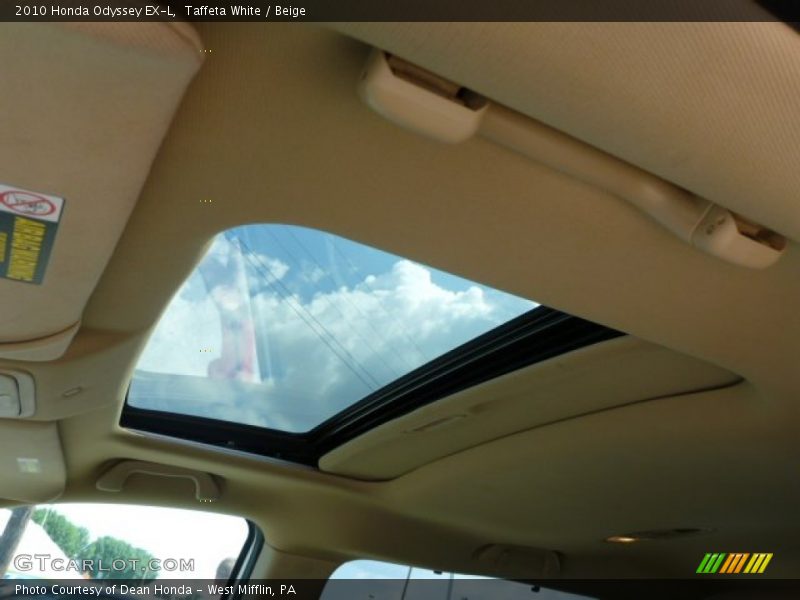 Taffeta White / Beige 2010 Honda Odyssey EX-L