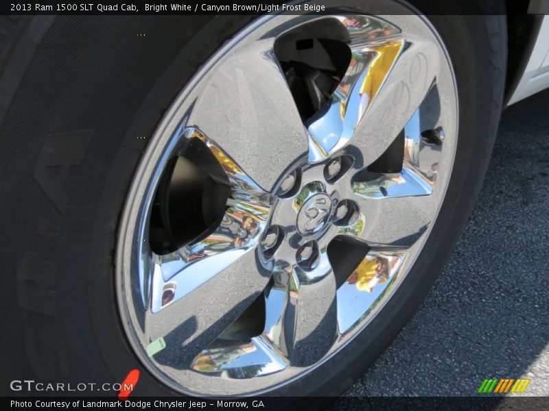 Bright White / Canyon Brown/Light Frost Beige 2013 Ram 1500 SLT Quad Cab