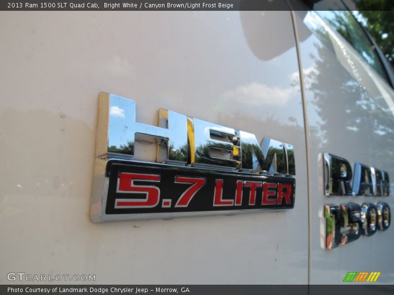 Bright White / Canyon Brown/Light Frost Beige 2013 Ram 1500 SLT Quad Cab