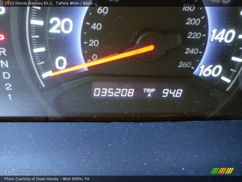 Taffeta White / Beige 2010 Honda Odyssey EX-L
