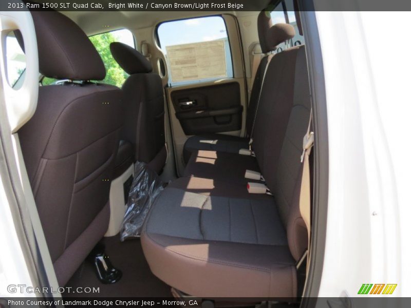 Bright White / Canyon Brown/Light Frost Beige 2013 Ram 1500 SLT Quad Cab