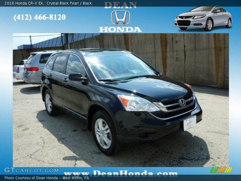 Crystal Black Pearl / Black 2010 Honda CR-V EX
