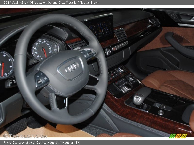 Oolong Gray Metallic / Nougat Brown 2014 Audi A8 L 4.0T quattro