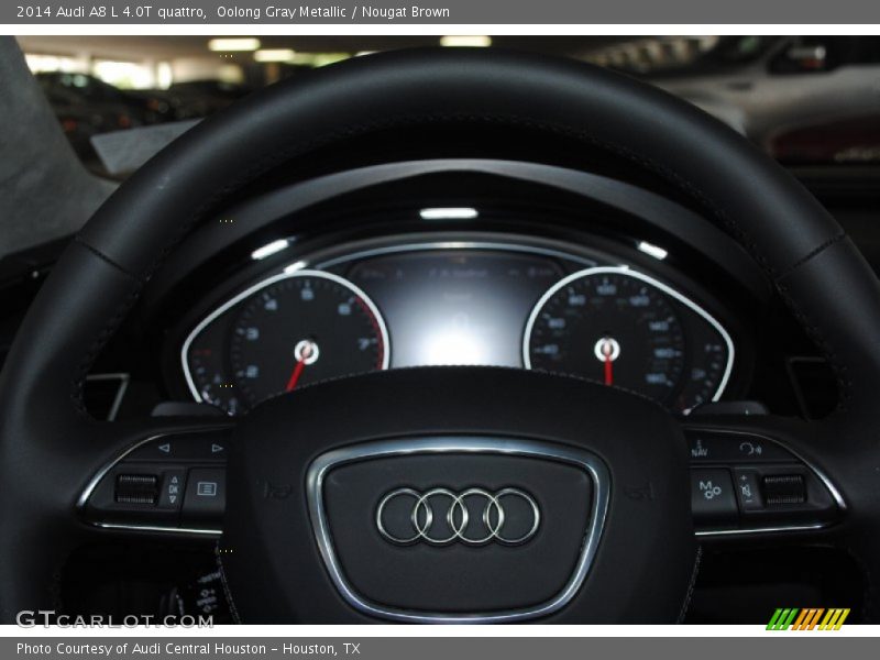Oolong Gray Metallic / Nougat Brown 2014 Audi A8 L 4.0T quattro