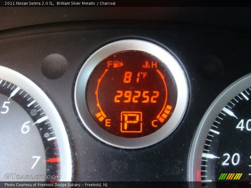 Brilliant Silver Metallic / Charcoal 2011 Nissan Sentra 2.0 SL