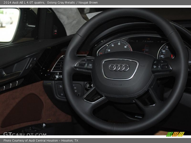 Oolong Gray Metallic / Nougat Brown 2014 Audi A8 L 4.0T quattro