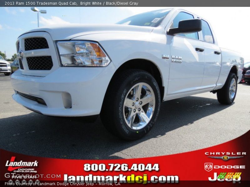 Bright White / Black/Diesel Gray 2013 Ram 1500 Tradesman Quad Cab