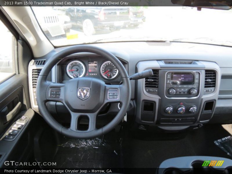 Bright White / Black/Diesel Gray 2013 Ram 1500 Tradesman Quad Cab