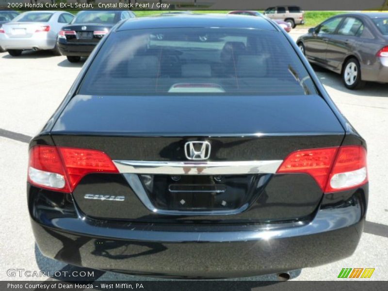 Crystal Black Pearl / Gray 2009 Honda Civic EX-L Sedan