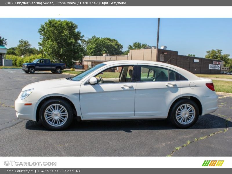 Stone White / Dark Khaki/Light Graystone 2007 Chrysler Sebring Sedan