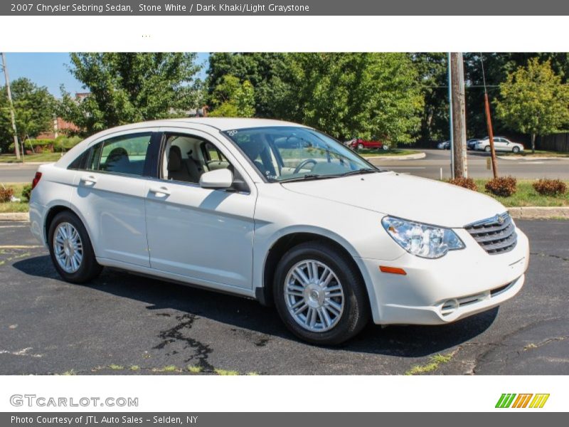 Stone White / Dark Khaki/Light Graystone 2007 Chrysler Sebring Sedan