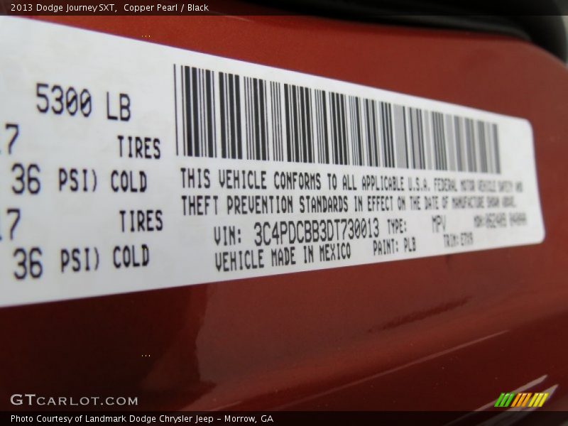 Copper Pearl / Black 2013 Dodge Journey SXT