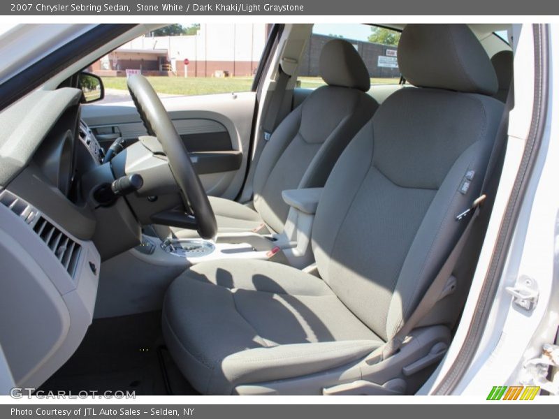 Stone White / Dark Khaki/Light Graystone 2007 Chrysler Sebring Sedan