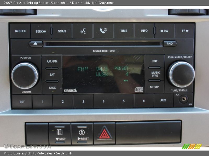 Stone White / Dark Khaki/Light Graystone 2007 Chrysler Sebring Sedan