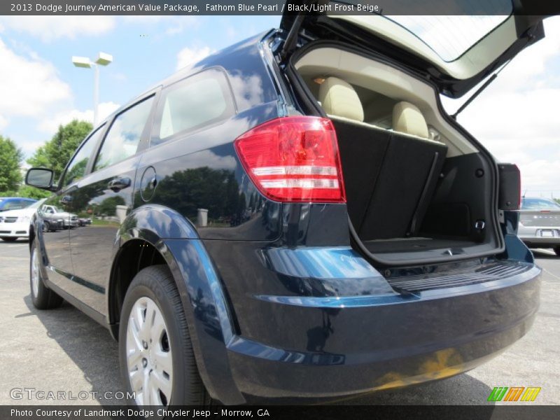 Fathom Blue Pearl / Black/Light Frost Beige 2013 Dodge Journey American Value Package